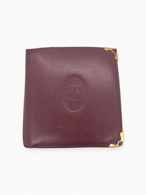 Cartier Paris Burgundy Leather Bifold Wallet Vintage